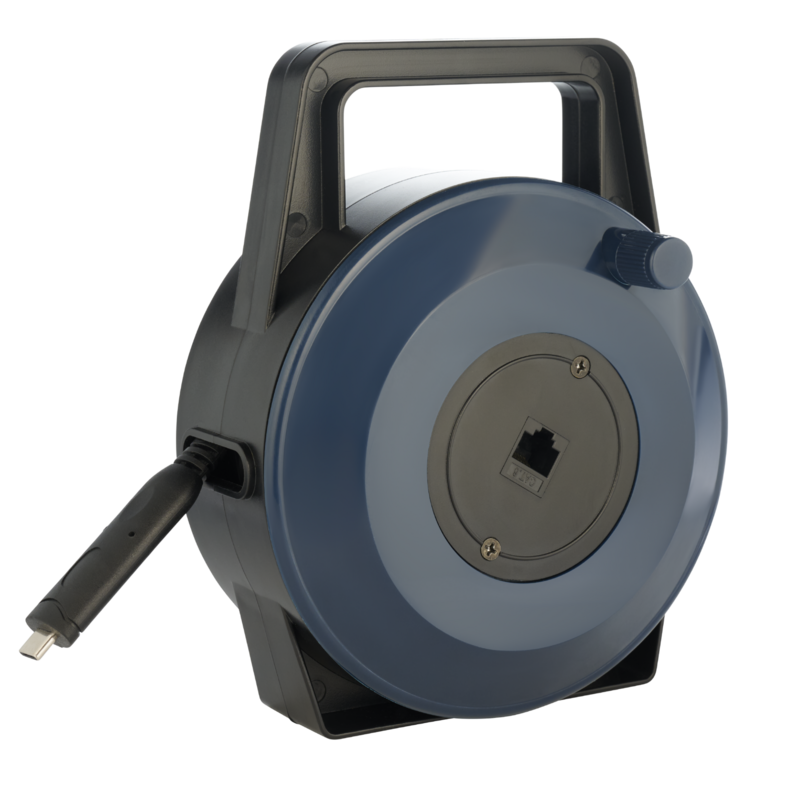Extngo Blue retractable USB-C to Ethernet reel