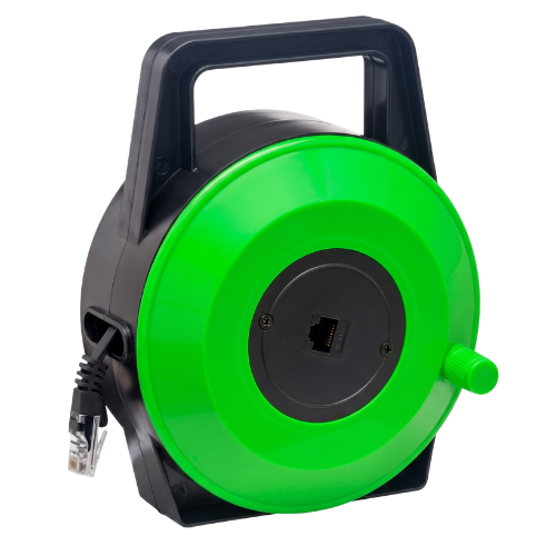 Extngo Green 33ft retractable CAT6 cable reel